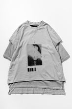 画像をギャラリービューアに読み込む, A.F ARTEFACT &quot;TWINS&quot; ICE DYEING LAYERED OVER SIZE TOPS (GREY)