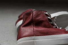 画像をギャラリービューアに読み込む, incarnation HIGH CUT LACE UP SNEAKER / HORSE FULL GRAIN (HAND DYED DARK RED)