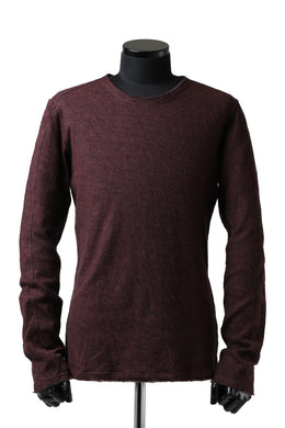 daub ERGONOMIC LONG SLEEVE KNIT SEWN / KNOTTING DOUBLE FACE (OFF RED)