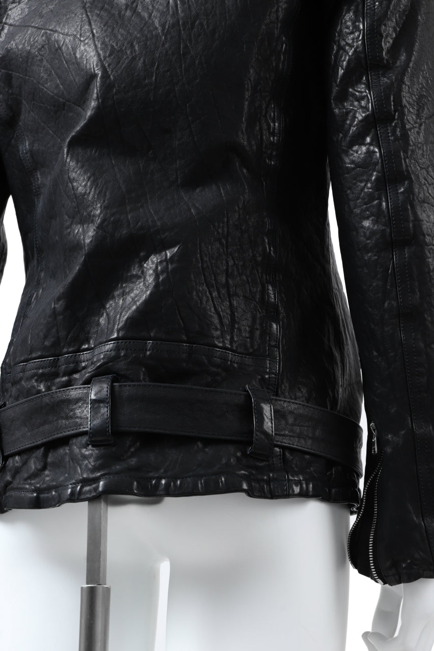 ISAMU KATAYAMA BACKLASH DOUBLE BREASTED JACKET / DOUBLE-SHOULDER OBJECT DYED (BLACK)