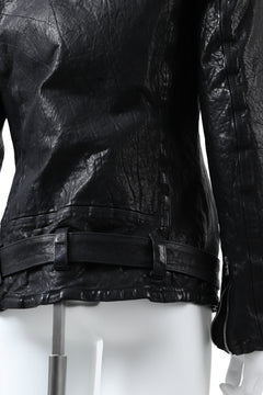 Load image into Gallery viewer, ISAMU KATAYAMA BACKLASH DOUBLE BREASTED JACKET / DOUBLE-SHOULDER OBJECT DYED (BLACK)