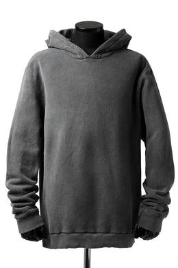 daub exclusive HOODED SWEAT PULL OVER / COLD DYED JERSEY (GREY)