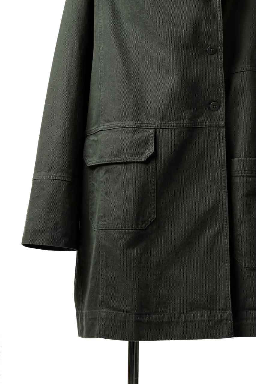 Pxxx OFF by PAL OFFNER OVER SIZE DENIM COAT (MOSS*KHAKI)