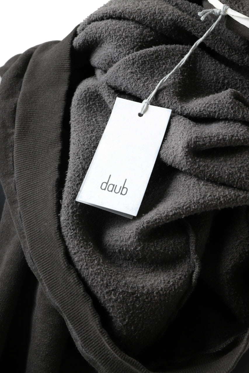 Load image into Gallery viewer, daub exclusive HOODED SWEAT PULL OVER / COLD DYED JERSEY (DARK GREY)