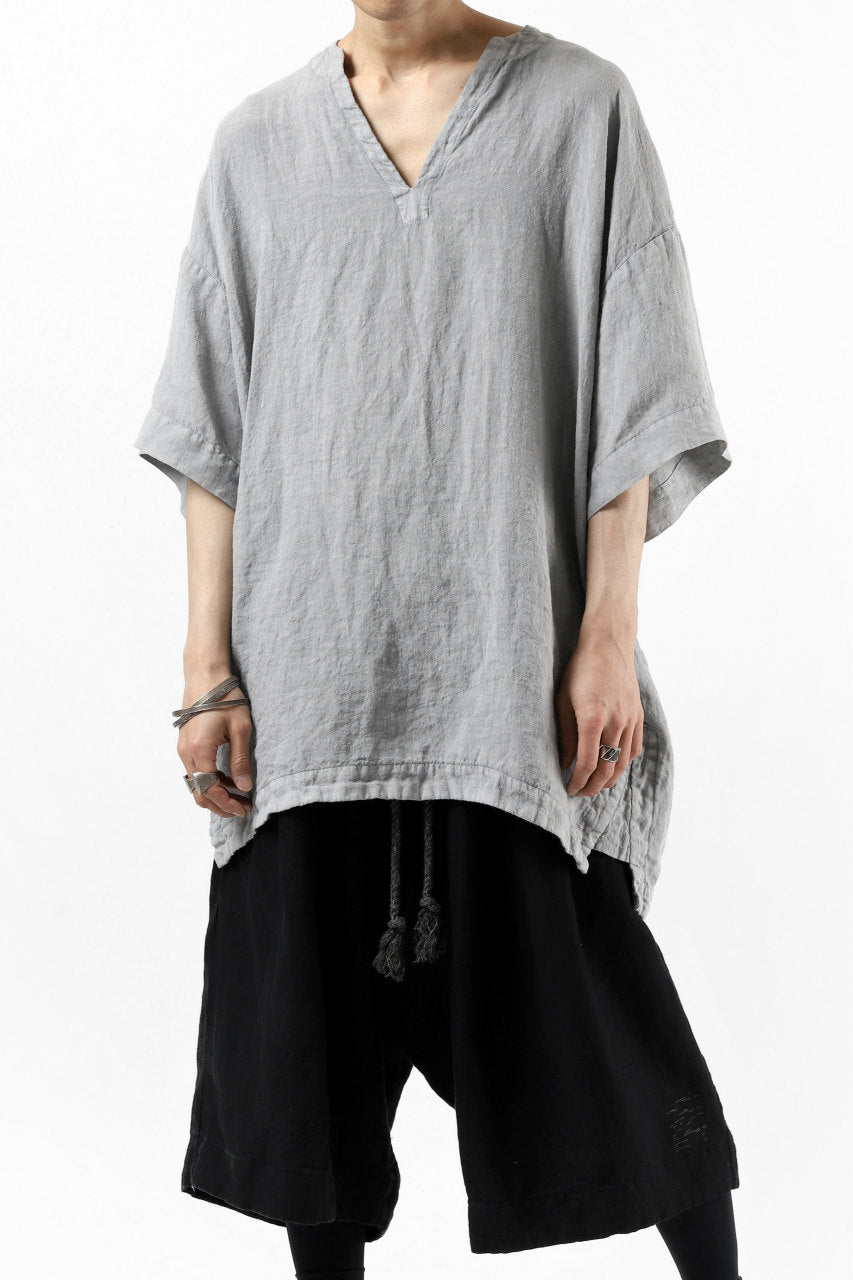 画像をギャラリービューアに読み込む, _vital exclusive minimal tunica tops / sumi dyed linen (L.GREY)