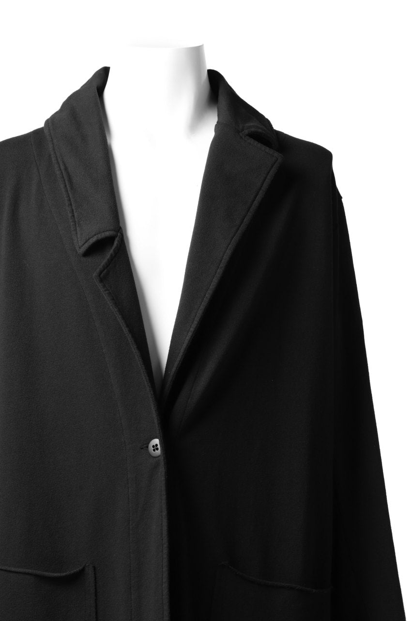 Pxxx OFF by PAL OFFNER LEGER COAT / STRETCH COTTON SWEAT (BLACK)