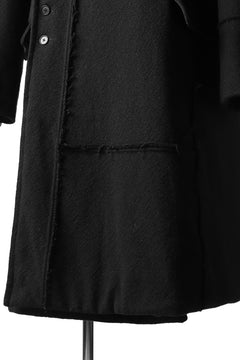 画像をギャラリービューアに読み込む, KLASICA HM-C DOUBLE BREASTED COAT with BONDED LINING / WOOLxSILK BOLD DUNGAREES (BLACK)