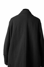 Load image into Gallery viewer, KLASICA HM-C DOUBLE BREASTED COAT with BONDED LINING / WOOLxSILK BOLD DUNGAREES (BLACK)