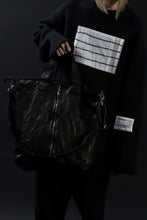 Load image into Gallery viewer, ISAMU KATAYAMA BACKLASH 2WAY ZIP BAG / ITALY SHOULDER OBJECT DYED (BLACK) ※