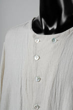 画像をギャラリービューアに読み込む, YUTA MATSUOKA round neck shirt / cotton silk nep viyella (white)