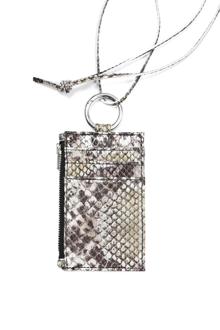 Y's ID PASS LEATHER CASE (PYTHON)