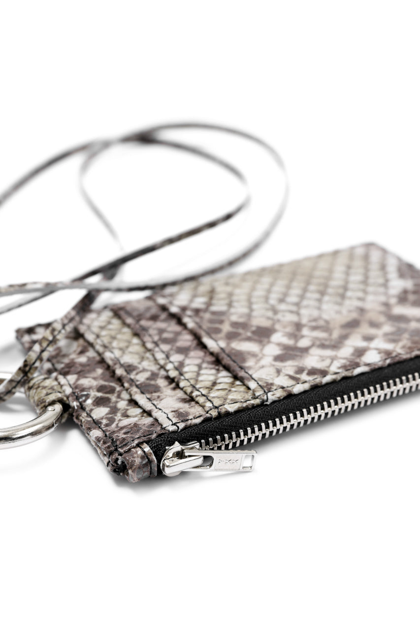Y's ID PASS LEATHER CASE (PYTHON)