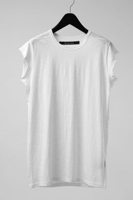 A.F ARTEFACT FRENCH SLEEVE TANK TOP / SLAB JERSEY (WHITE)