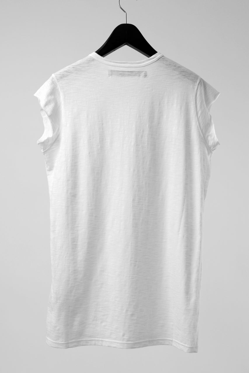 画像をギャラリービューアに読み込む, A.F ARTEFACT FRENCH SLEEVE TANK TOP / SLAB JERSEY (WHITE)