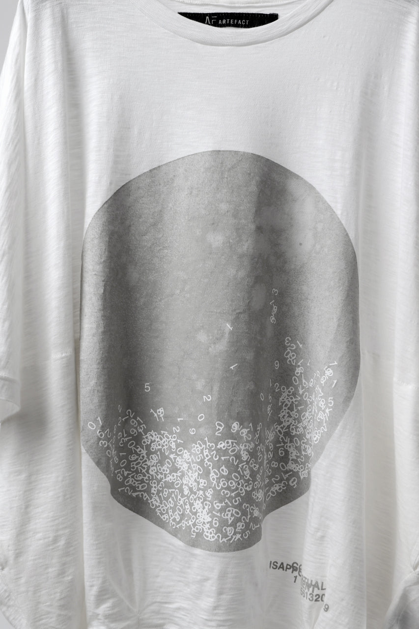 A.F ARTEFACT DOLMAN BIG TEE / ABSTRACT PRINT Ver. / SLAB JERSEY (WHITE)