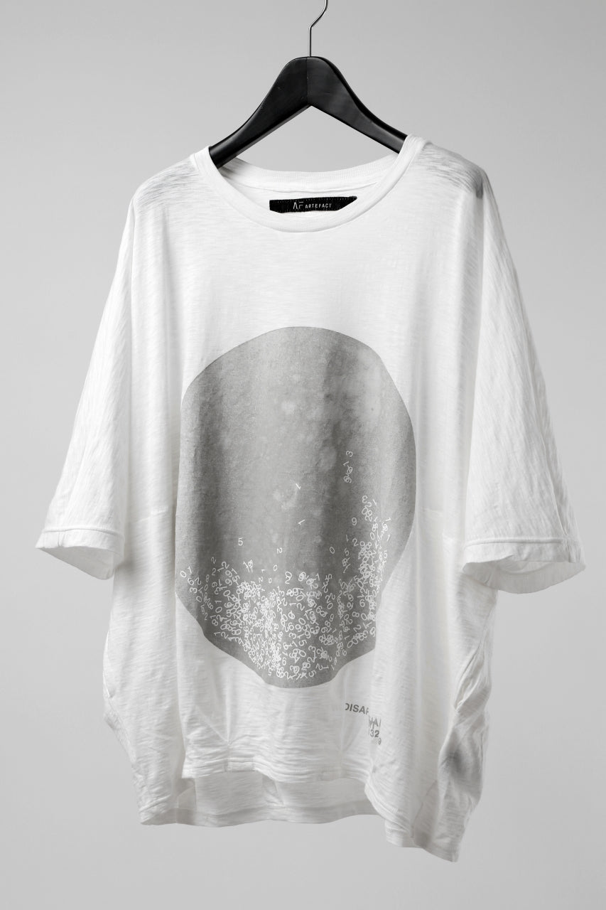 A.F ARTEFACT DOLMAN BIG TEE / ABSTRACT PRINT Ver. / SLAB JERSEY (WHITE)