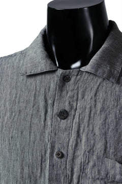 画像をギャラリービューアに読み込む, _vital short sleeve coverall shirt / thin stripe linen (BEIGE)