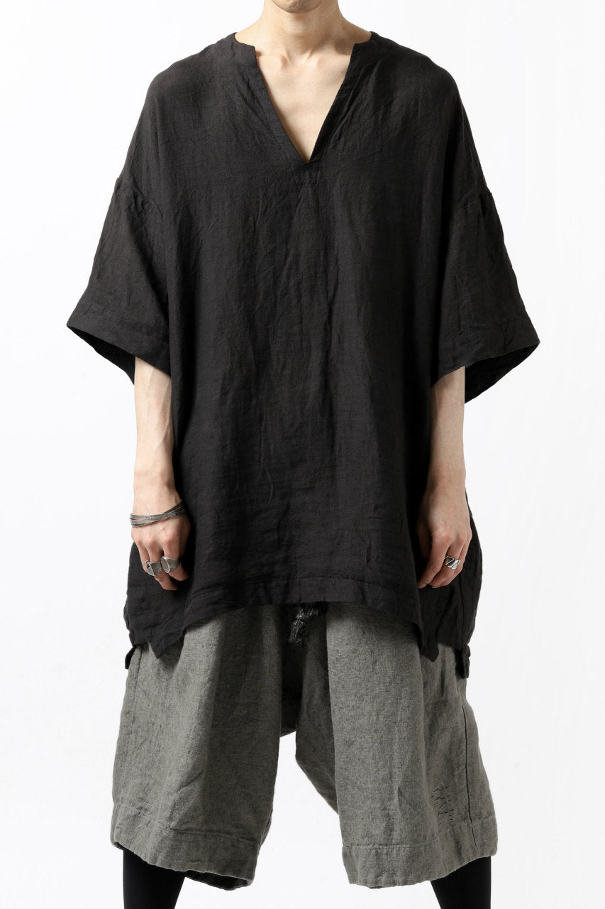 _vital minimal tunica tops / linen (BLACK)