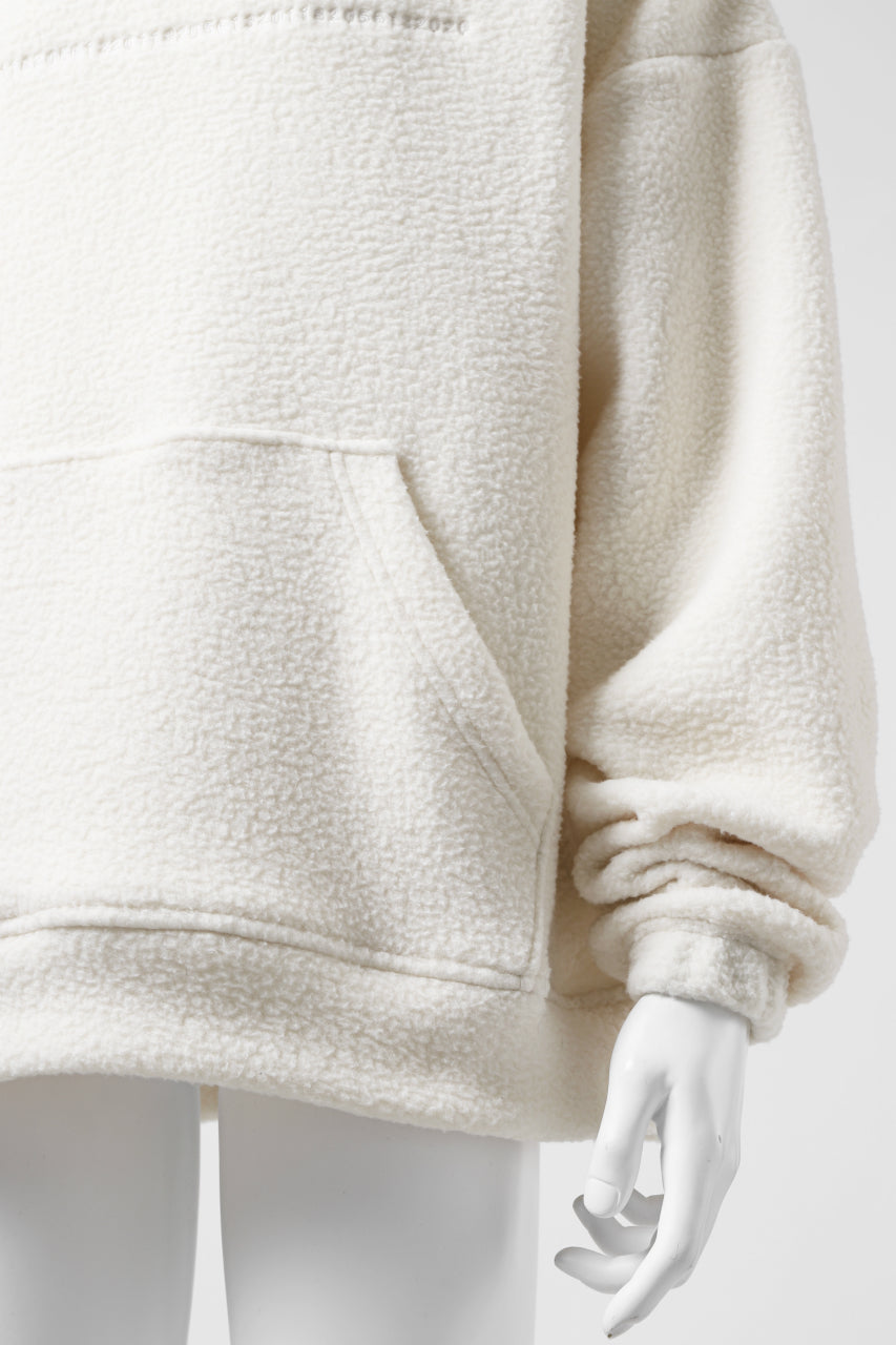 画像をギャラリービューアに読み込む, A.F ARTEFACT &quot;FLUFFY&quot; EMBROIDERED HOODIE / BomberFLEECE (IVORY)