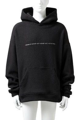 A.F ARTEFACT OVERSIZED HOODIE TOP / BomberFleece (BLACK)