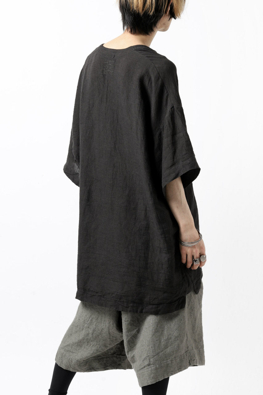 _vital minimal tunica tops / linen (BLACK)