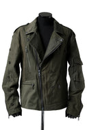 BACKLASH xx LOOM exclusive The Re-BUILD VINTAGE CUSTOM DOUBLE RIDERS JACKET (ARMY FIELD-B)