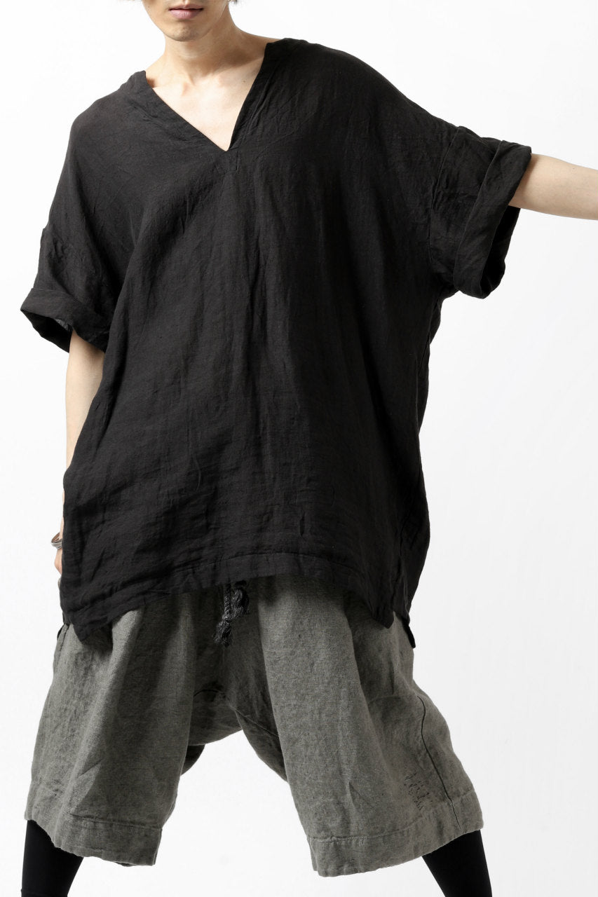 _vital minimal tunica tops / linen (BLACK)