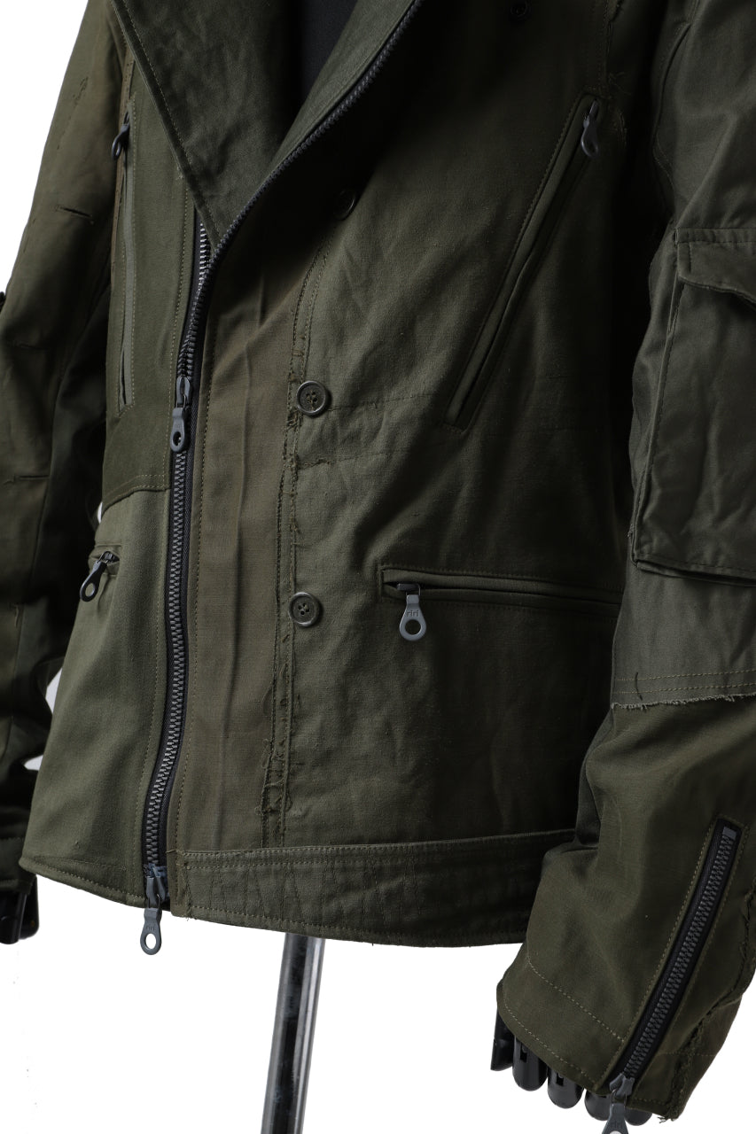 BACKLASH xx LOOM exclusive The Re-BUILD VINTAGE CUSTOM DOUBLE RIDERS JACKET (ARMY FIELD-B)