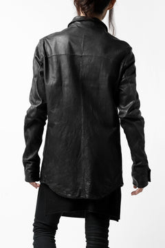 Load image into Gallery viewer, incarnation SHEEP LEATHER SHIRT JACKET / OBJECT DYED (BLACK)