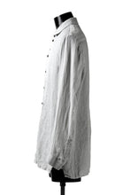 画像をギャラリービューアに読み込む, _vital button fly linen shirt / sumi dyed (LIGHT GREY)