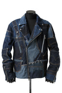 BACKLASH xx LOOM exclusive The Re-BUILD VINTAGE CUSTOM DOUBLE RIDERS JACKET (DENIM ASSORT-A)