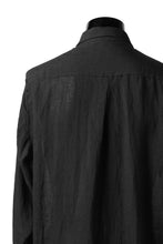 Load image into Gallery viewer, _vital button fly front shirt / organic linen (BLACK)