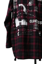 Load image into Gallery viewer, A.F ARTEFACT &quot;CLUELESS&quot; OMBRE CHECK SHIRT (BLACK x RED)