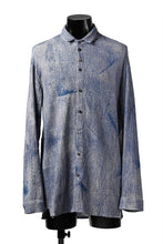画像をギャラリービューアに読み込む, _vital button fly linen shirt / kasuri print (BLUE)