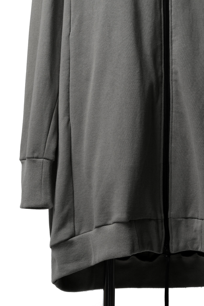 Load image into Gallery viewer, A.F ARTEFACT OVER SIZED HOODIE LONG ZIP PARKA / LIGHT SWEAT (LIGHT GREY)