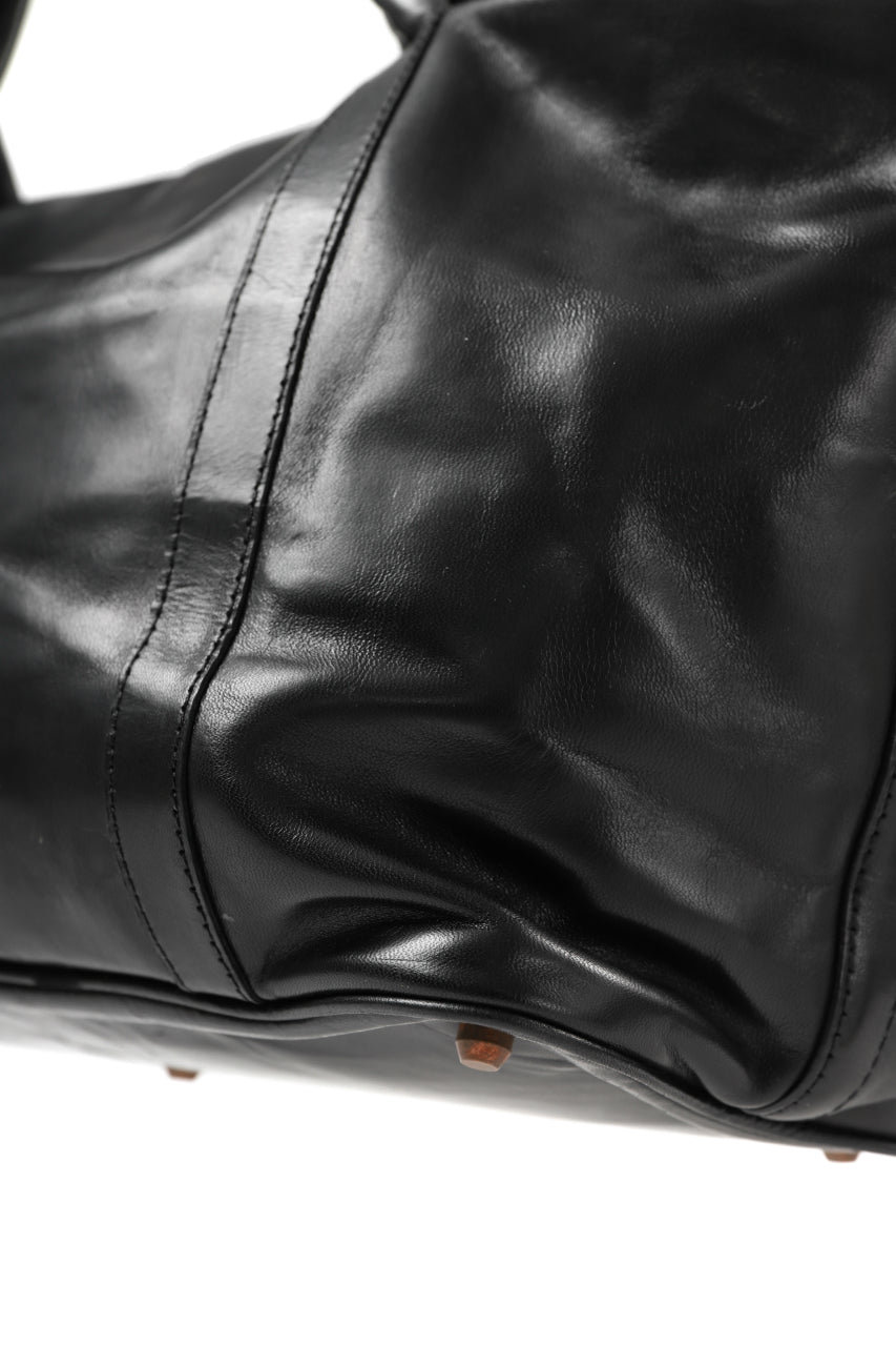 画像をギャラリービューアに読み込む, ierib ONE SHOULDER BOSTON BAG / smooth horse leather (BLACK)