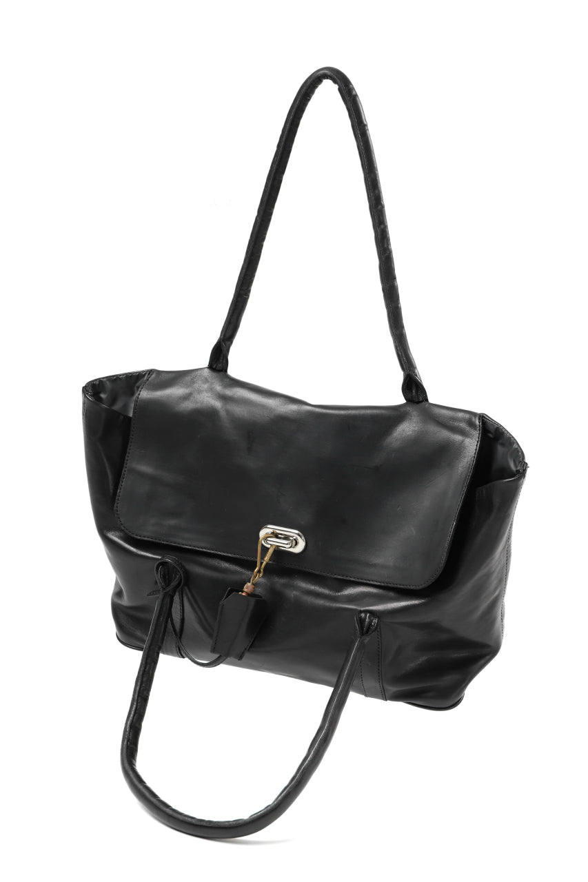 画像をギャラリービューアに読み込む, ierib ONE SHOULDER BOSTON BAG / smooth horse leather (BLACK)