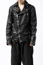 画像をギャラリービューアに読み込む, ISAMU KATAYAMA BACKLASH exclusive DOUBLE RIDERS JACKET / JP-CALF GARMENT WASHED (BLACK)