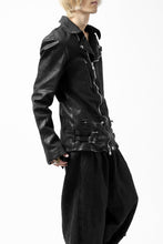 画像をギャラリービューアに読み込む, ISAMU KATAYAMA BACKLASH exclusive DOUBLE RIDERS JACKET / JP-CALF GARMENT WASHED (BLACK)