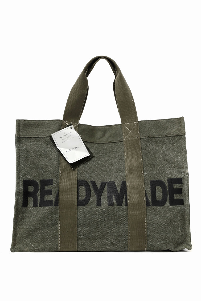 Load image into Gallery viewer, READYMADE EASY TOTE BAG LARGE (KHAKI #A)