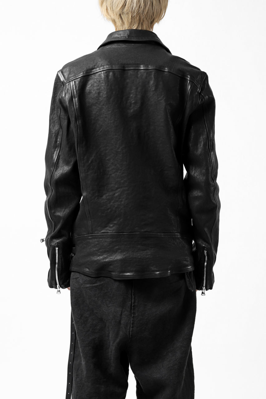 ISAMU KATAYAMA BACKLASH exclusive DOUBLE RIDERS JACKET / JP-CALF GARMENT WASHED (BLACK)