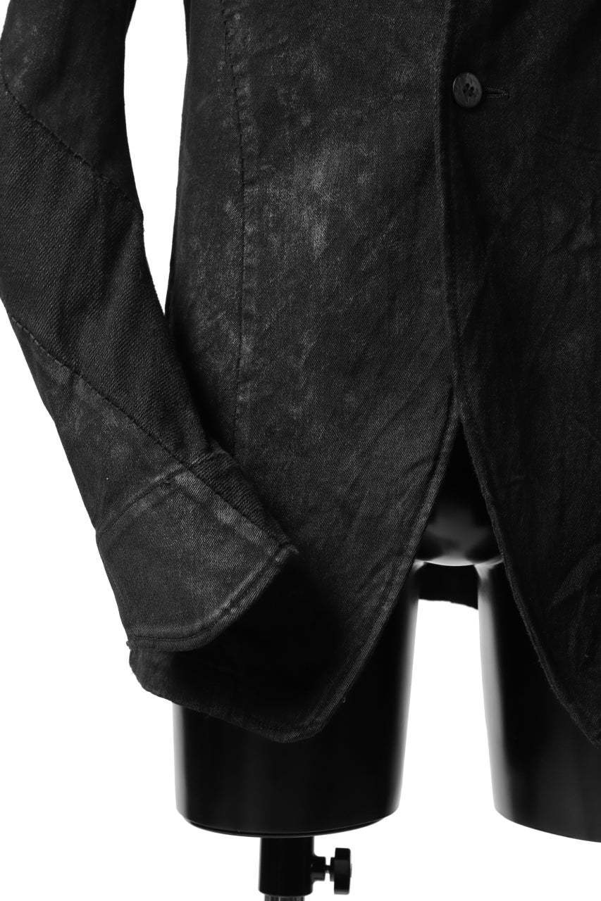 画像をギャラリービューアに読み込む, A.F ARTEFACT SHAWL COLLAR JACKET / SWITCH DENIM FABRIC (COATED BLACK)