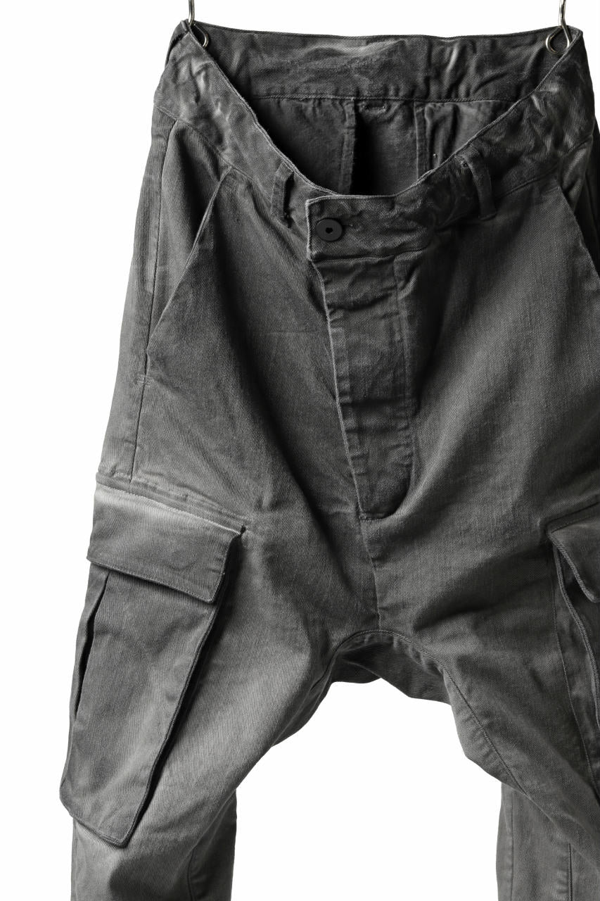 画像をギャラリービューアに読み込む, 11 BY BORIS BIDJAN SABERI CARGO POCKET PANT &quot;P21B-F1451&quot; (STRETCH DENIM / DIRTY GREY)