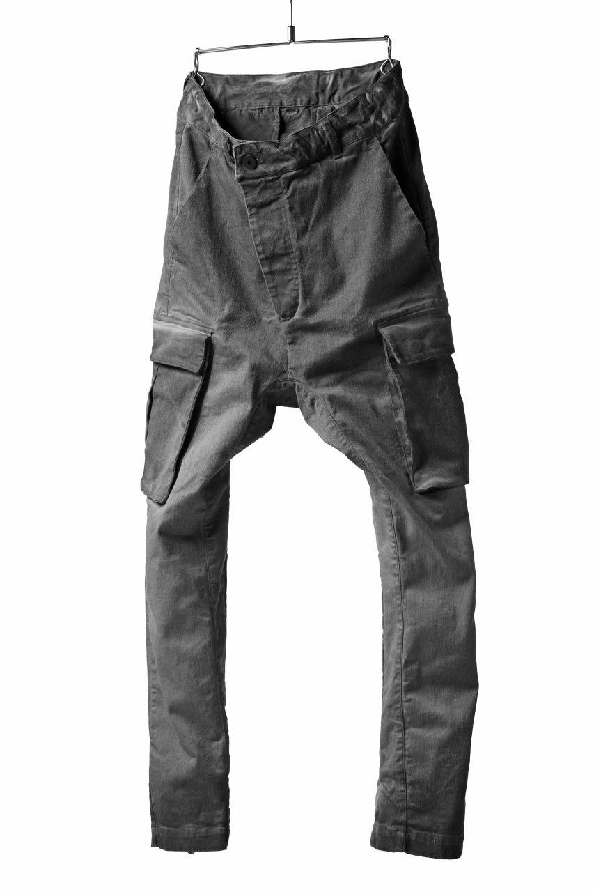 Load image into Gallery viewer, 11 BY BORIS BIDJAN SABERI CARGO POCKET PANT &quot;P21B-F1451&quot; (STRETCH DENIM / DIRTY GREY)