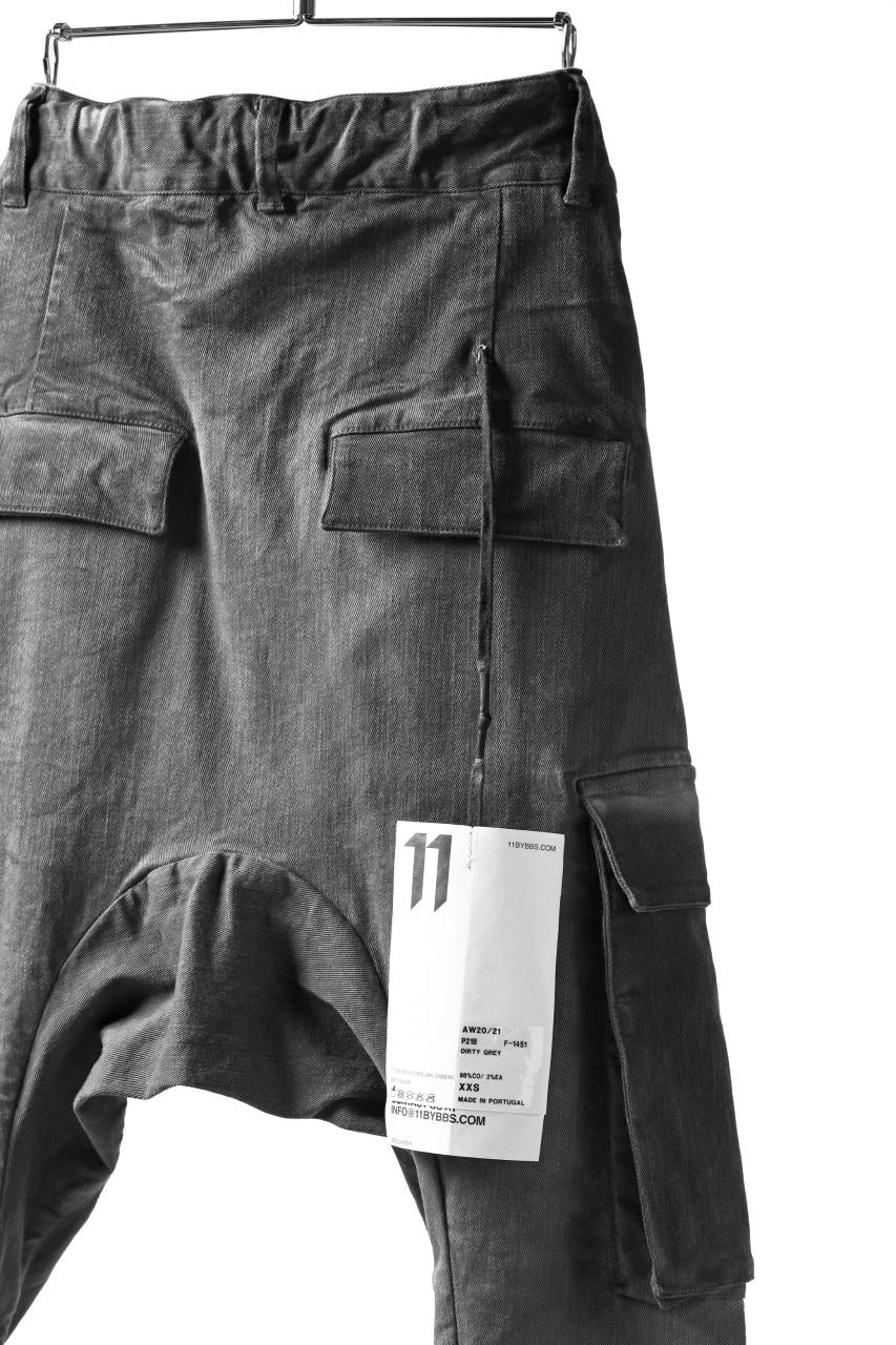 画像をギャラリービューアに読み込む, 11 BY BORIS BIDJAN SABERI CARGO POCKET PANT &quot;P21B-F1451&quot; (STRETCH DENIM / DIRTY GREY)