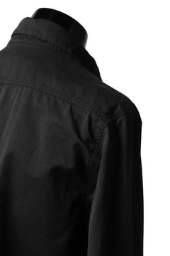 Load image into Gallery viewer, A.F ARTEFACT MILITARY LONG SHIRT / TYPEWRITTER CLOTH (REACTIVE DYED BLACK)