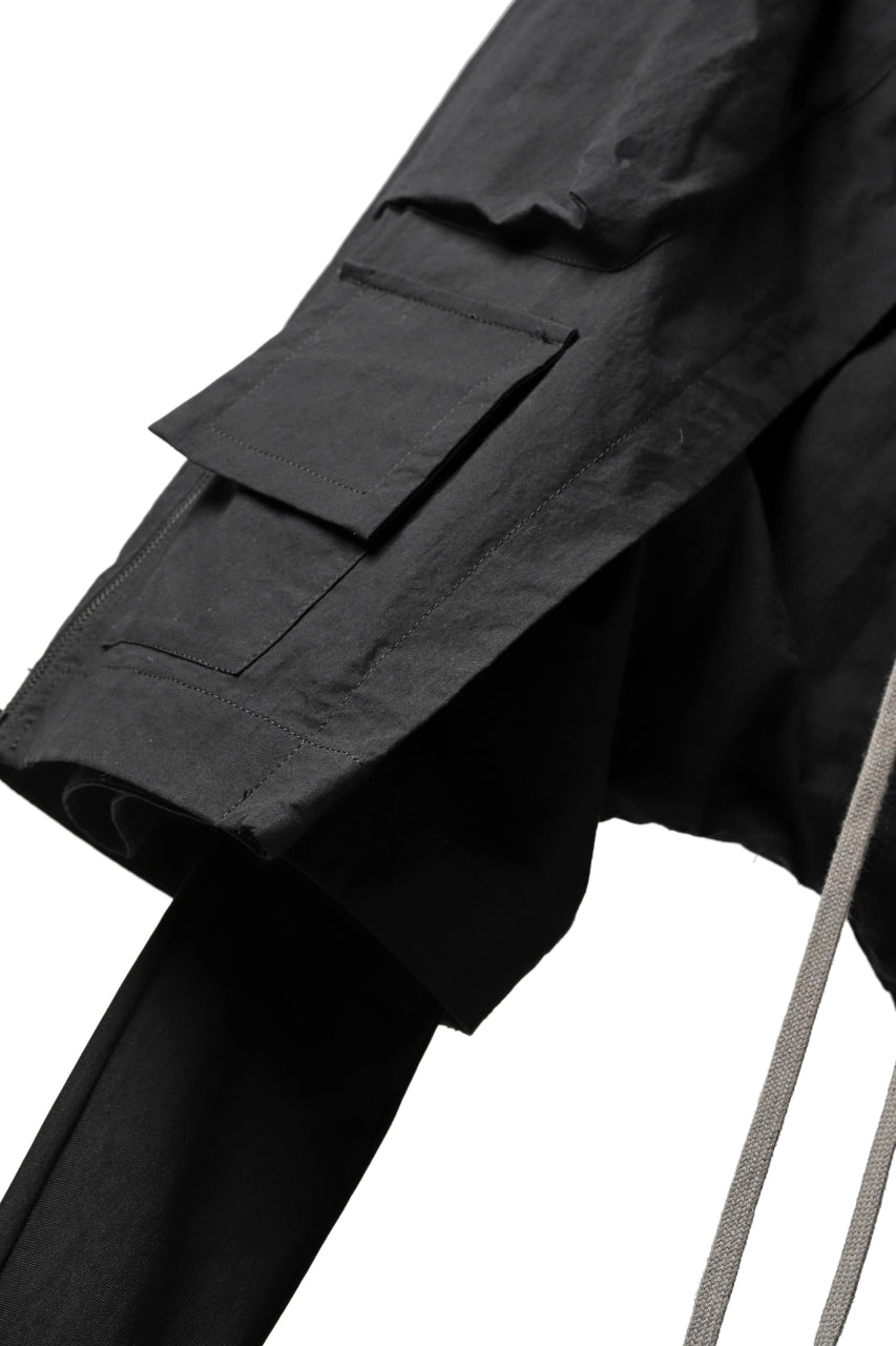 A.F ARTEFACT MILITARY SAROUEL PANTS / MULTI-COMBINATION (REACTIVE DYED BLACK)