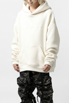 画像をギャラリービューアに読み込む, A.F ARTEFACT &quot;FLUFFY&quot; EMBROIDERED HOODIE / BomberFLEECE (IVORY)