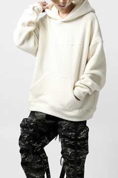 画像をギャラリービューアに読み込む, A.F ARTEFACT &quot;FLUFFY&quot; EMBROIDERED HOODIE / BomberFLEECE (IVORY)