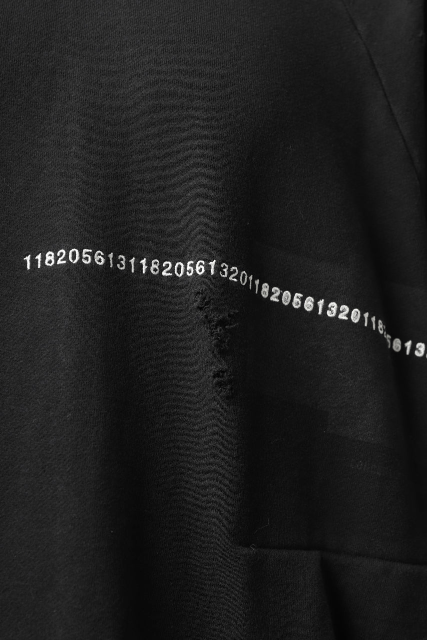 A.F ARTEFACT "FRAYED" DAMAGE LOOSEY SWEATER TOPS *EMBROIDERED(BLACK)